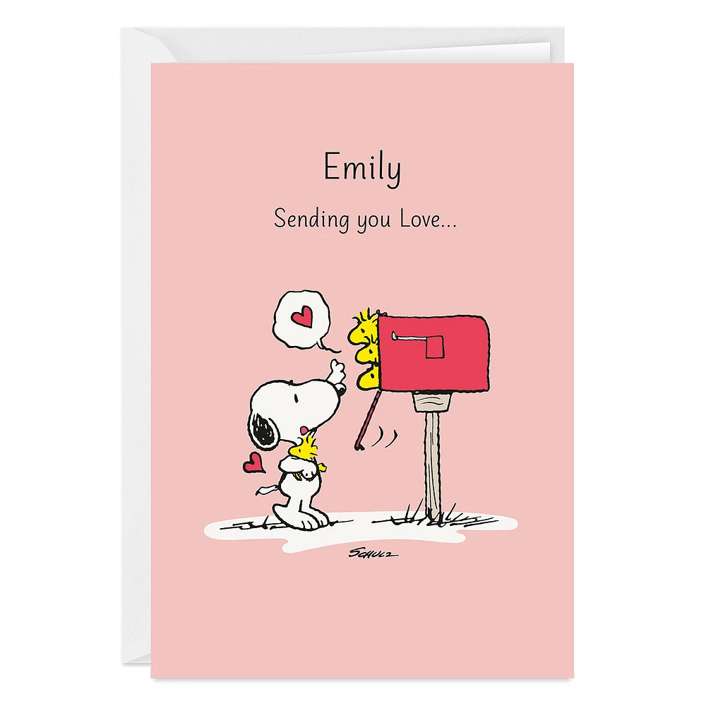 Peanuts® Snoopy Sending Love Custom Card for only USD 4.99 | Hallmark