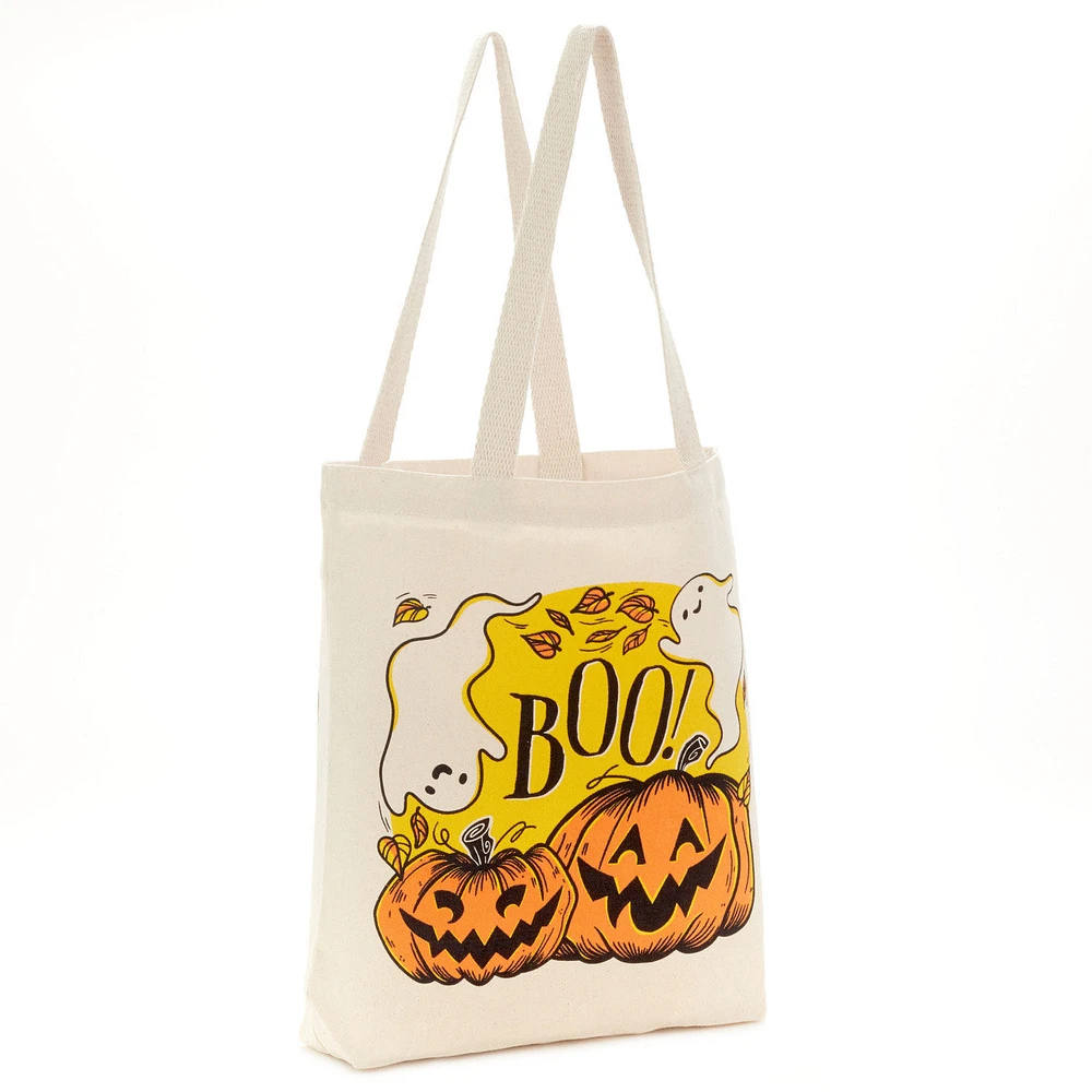 13" Ghost and Pumpkins Canvas Halloween Tote Bag for only USD 7.99 | Hallmark