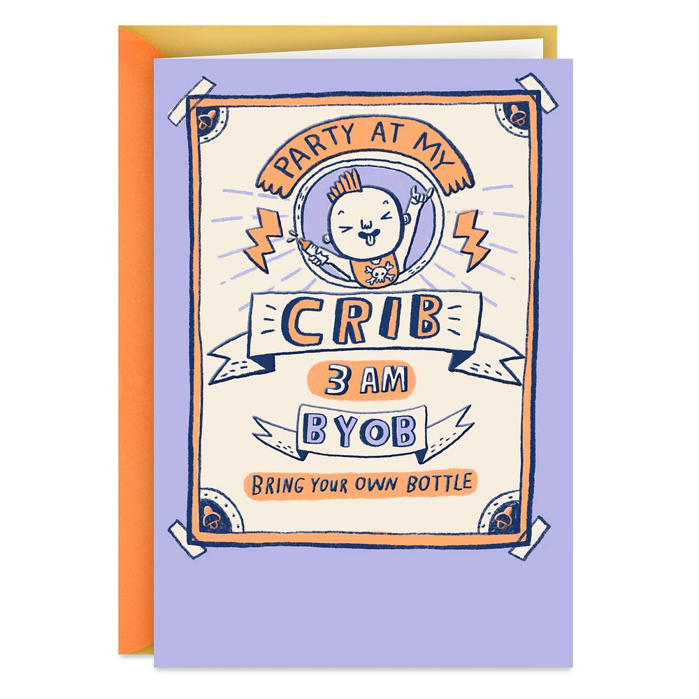 Party at My Crib Funny New Baby Card for only USD 4.49 | Hallmark