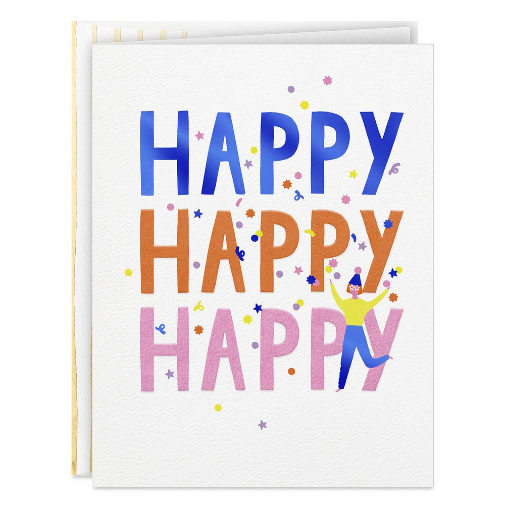 Happy Happy Happy Birthday Card for only USD 3.99 | Hallmark