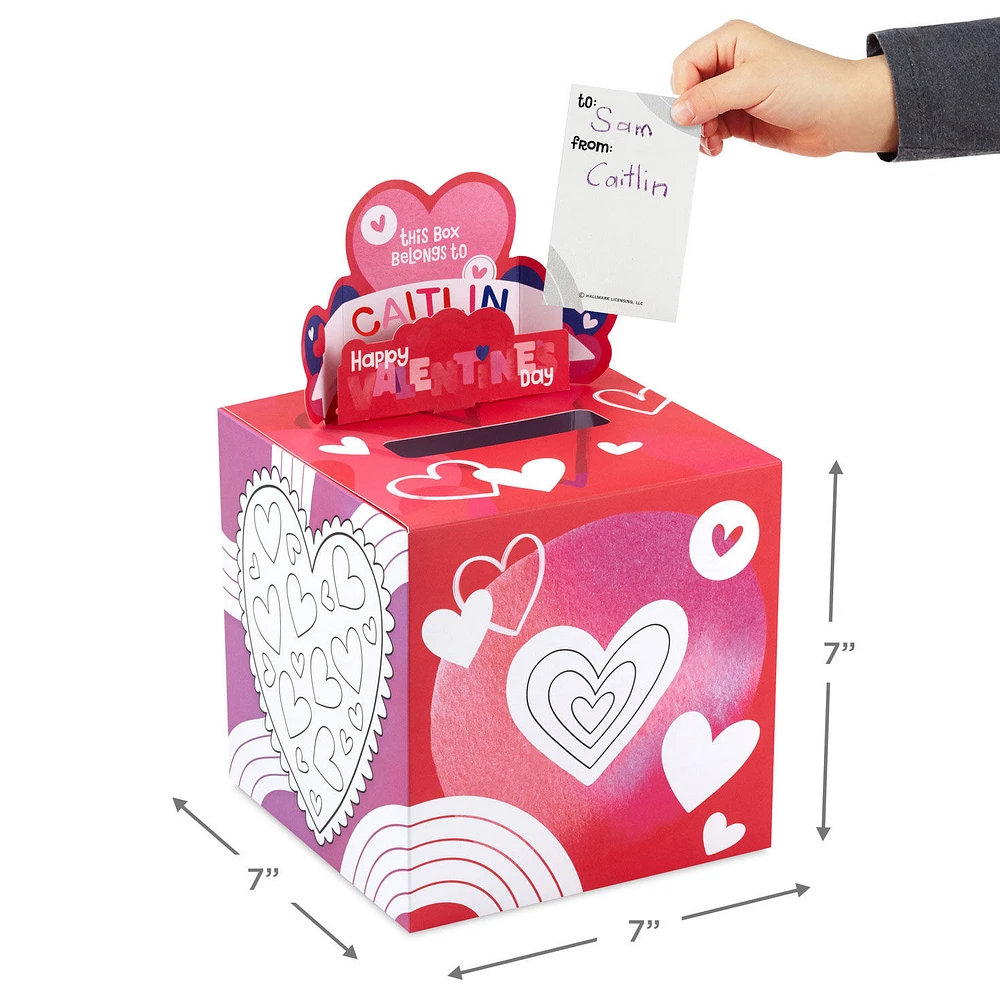 Happy Hearts Kids Classroom Valentines Set With Cards, Stickers and Customizable Mailbox for only USD 16.99 | Hallmark