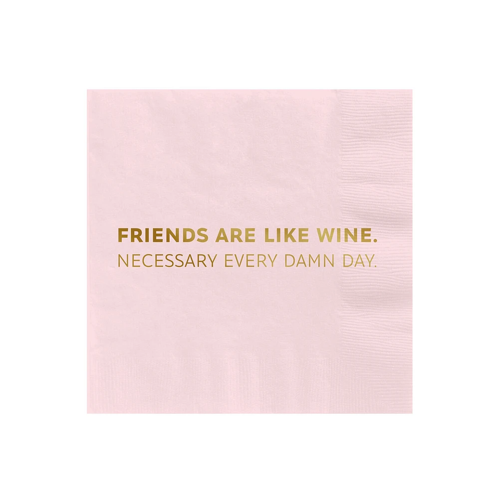 Soft Pink "Friends Are Like Wine" Cocktail Napkins, Set of 16 for only USD 4.49 | Hallmark