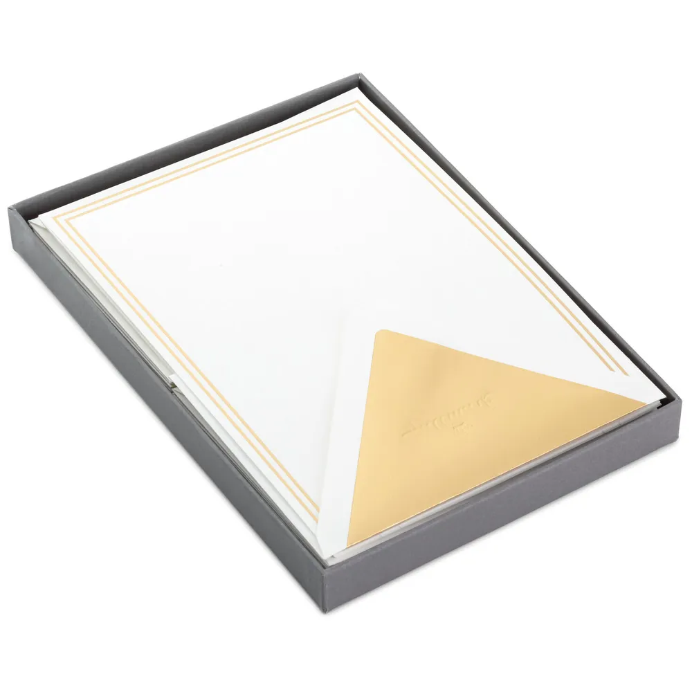Double Gold Border Stationery Set, Box of 20 for only USD 14.99 | Hallmark