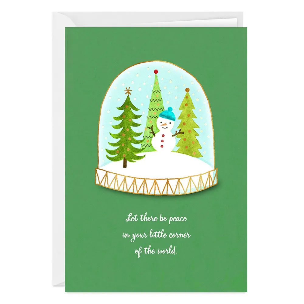 Peace Snow Globe Custom Holiday Card for only USD 4.99 | Hallmark