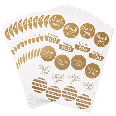 Gold Foil Thank-You Sticker Seals, 10 sheets for only USD 9.99 | Hallmark
