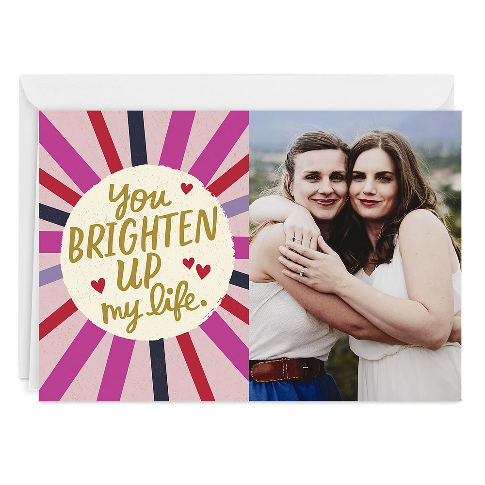 Personalized You Brighten Up My Life Love Photo Card for only USD 4.99 | Hallmark