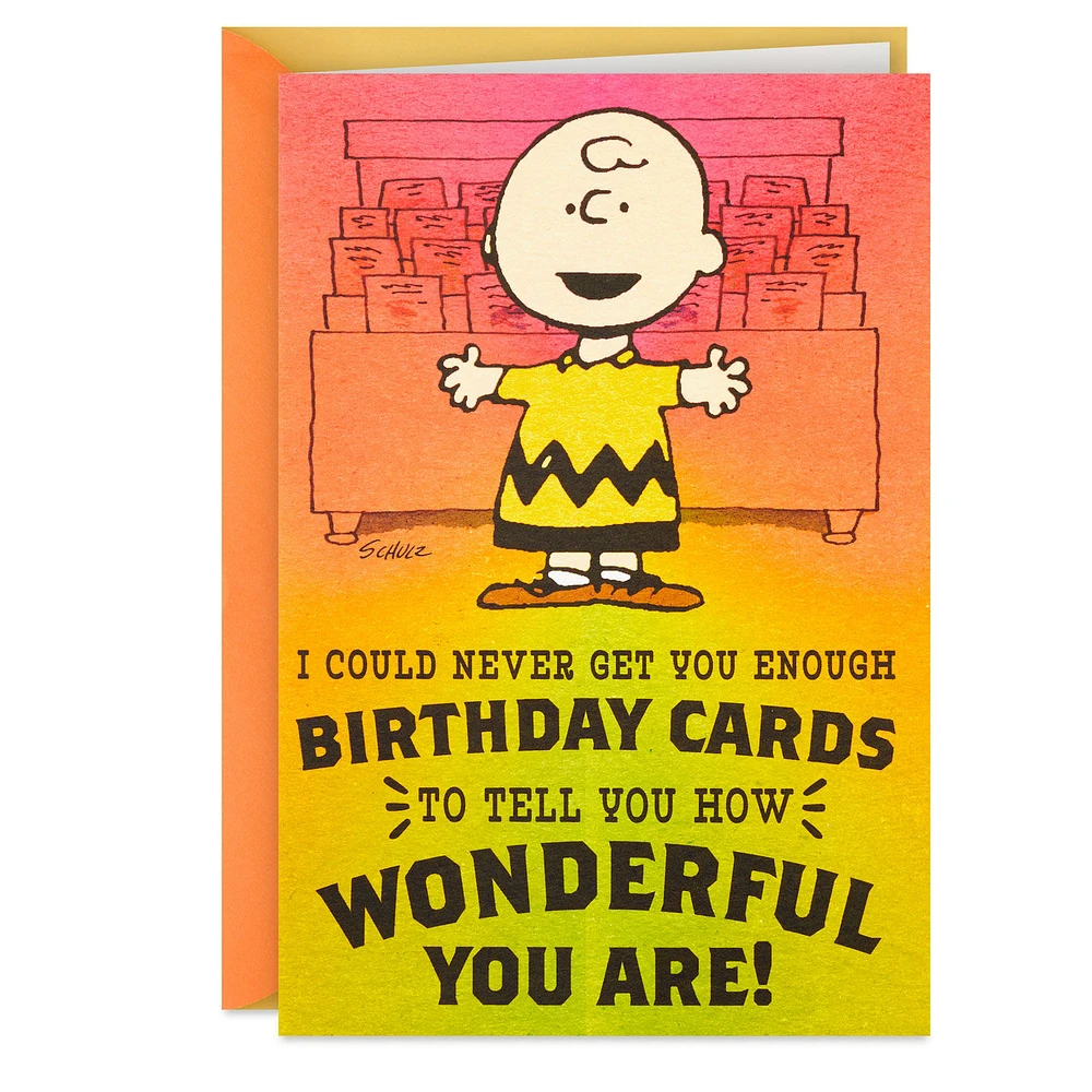 Peanuts® Charlie Brown Wonderful You Funny Birthday Card With Mini Cards for only USD 5.99 | Hallmark