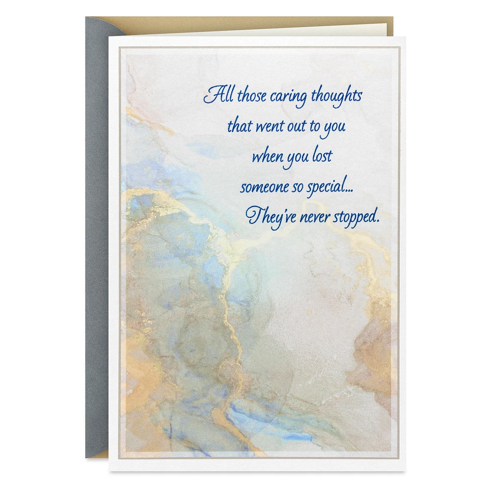 The Caring Thoughts Have Never Stopped Sympathy Card for Anniversary of Death for only USD 4.99 | Hallmark