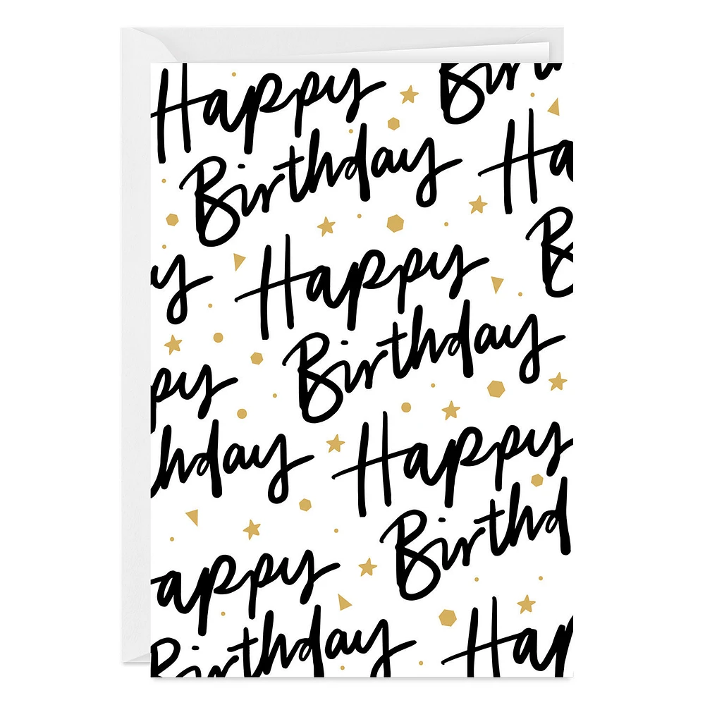 Hand Lettering and Stars Custom Birthday Card for only USD 4.99 | Hallmark