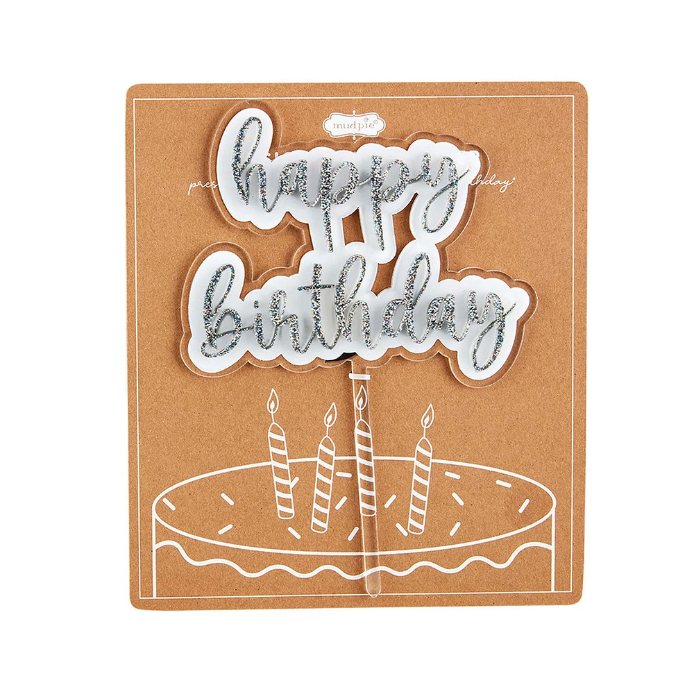 Mud Pie Silver Musical Birthday Cake Topper for only USD 11.00 | Hallmark