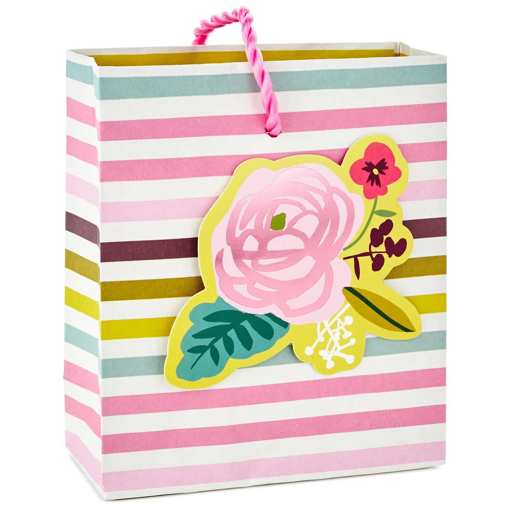 Stripes with Flower Gift Card Holder Mini Bag, 4.5" for only USD 2.99 | Hallmark