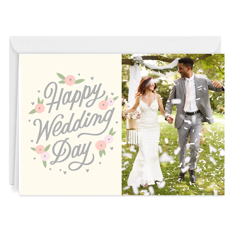 Floral Happy Day Custom Wedding Card for only USD 4.99 | Hallmark
