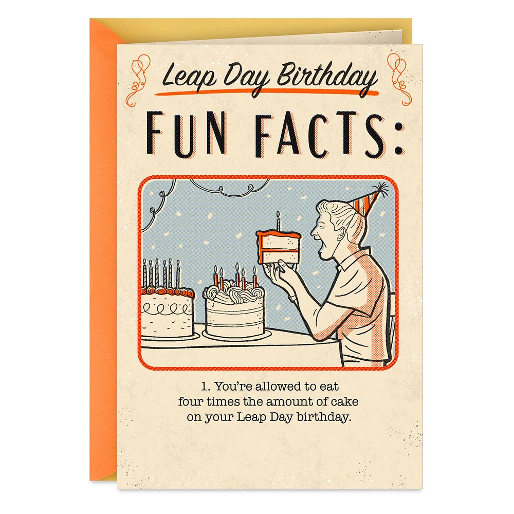 Fun Facts Funny Leap Day Birthday Card for only USD 4.99 | Hallmark