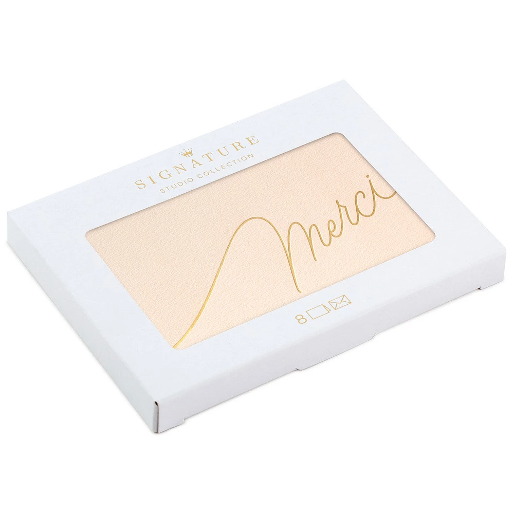 Merci on Blush Boxed Blank Thank-You Notes, Pack of 8 for only USD 15.49 | Hallmark