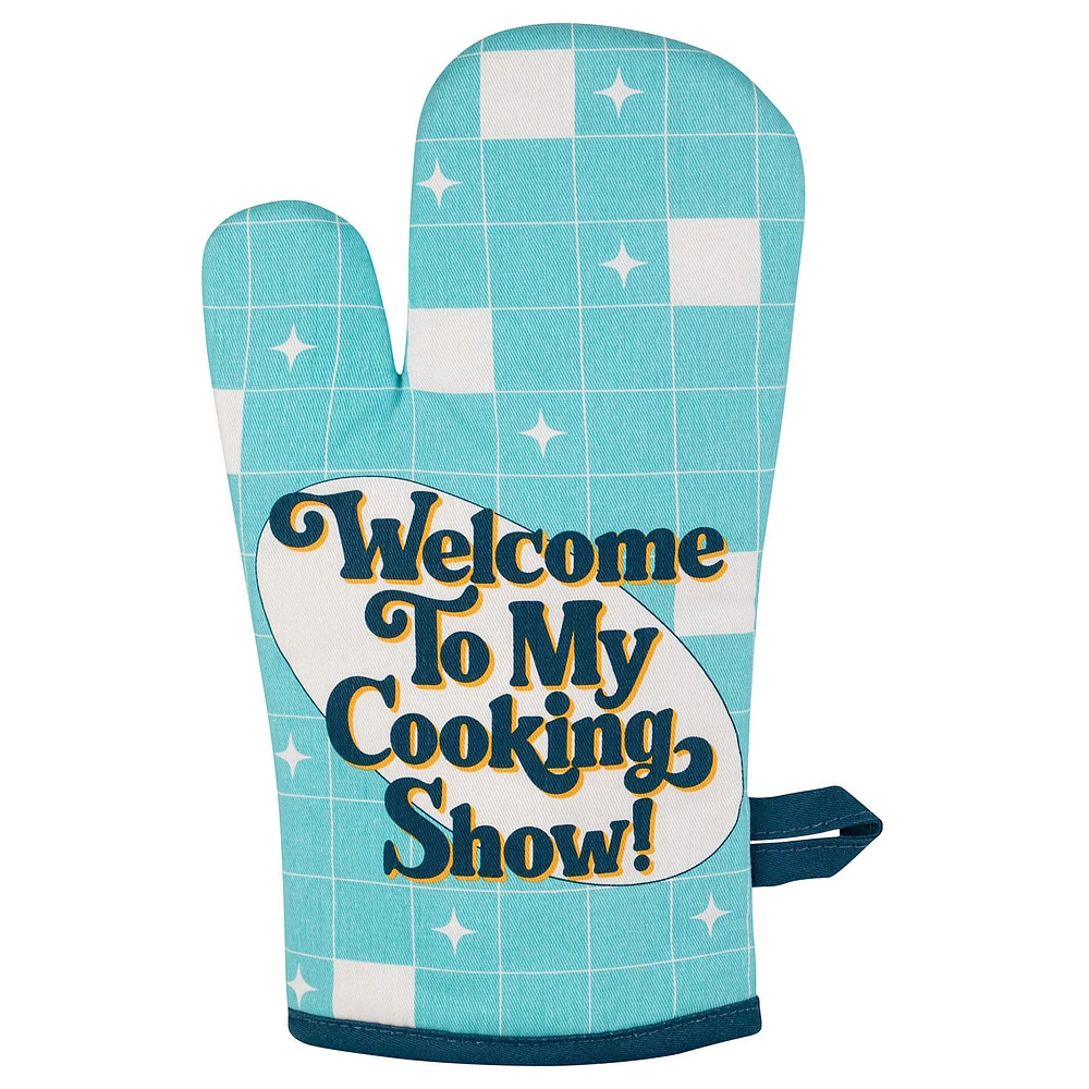Blue Q Welcome To My Cooking Show Funny Oven Mitt for only USD 16.99 | Hallmark