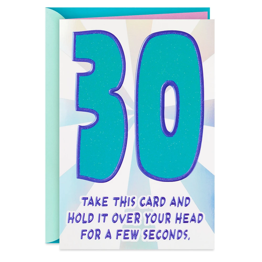 Glittery Numbers Funny 30th Birthday Card for only USD 5.99 | Hallmark