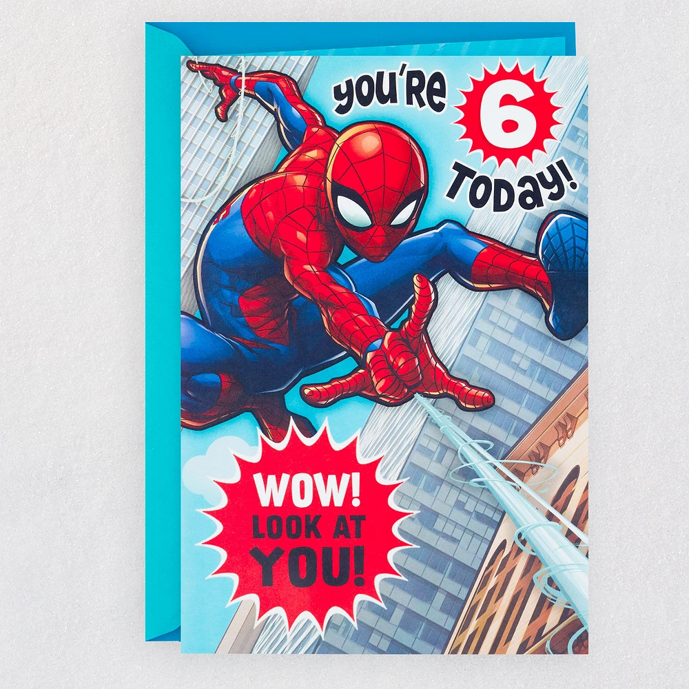 Marvel Spider-Man Amazing Hero Pop-Up 6th Birthday Card for only USD 4.59 | Hallmark