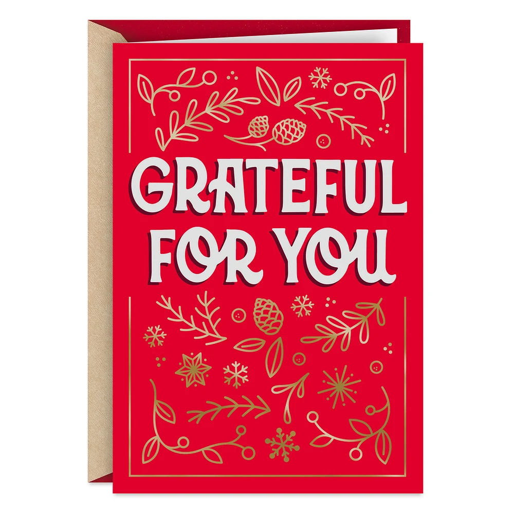 Grateful for You Christmas Thank-You Card for only USD 2.99 | Hallmark