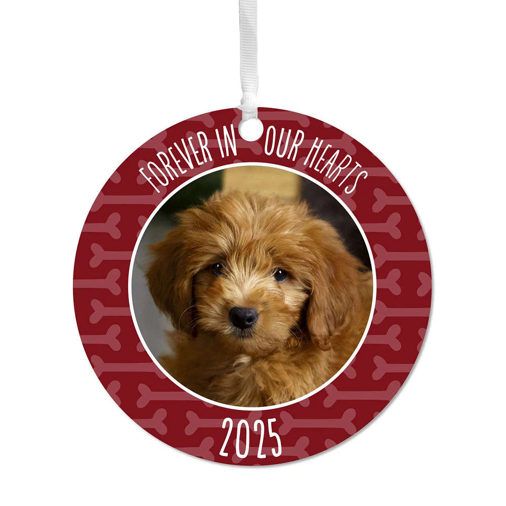 Pet Memorial Round Metal Personalized Ornament, Custom Photo and Text for only USD 17.99 | Hallmark