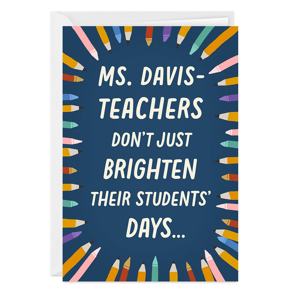 Pencils Custom Thank-You Card From Student for only USD 4.99 | Hallmark