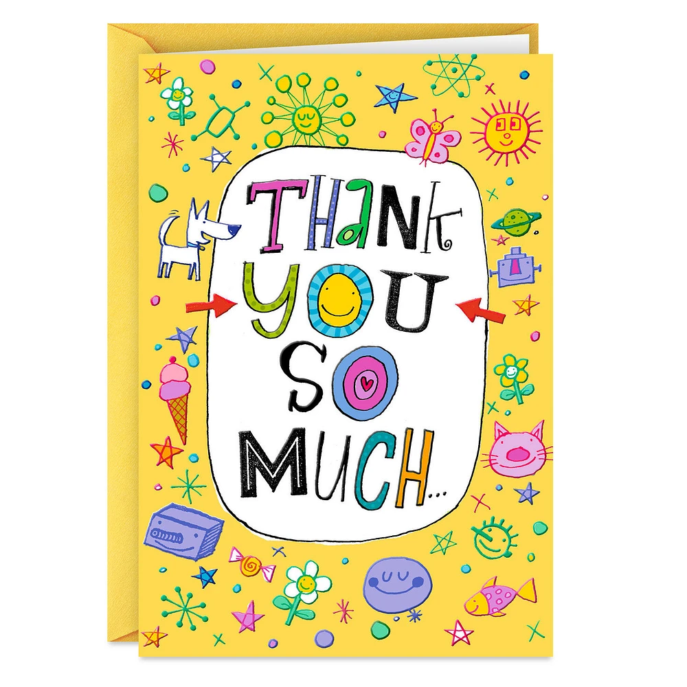Happy Doodles Thank You Card for only USD 4.49 | Hallmark