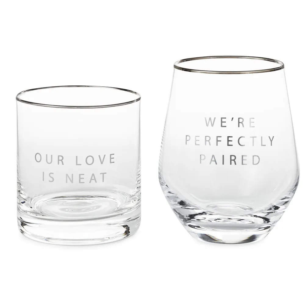 Lowball and Stemless Wine Glass, Set of 2 for only USD 29.99 | Hallmark