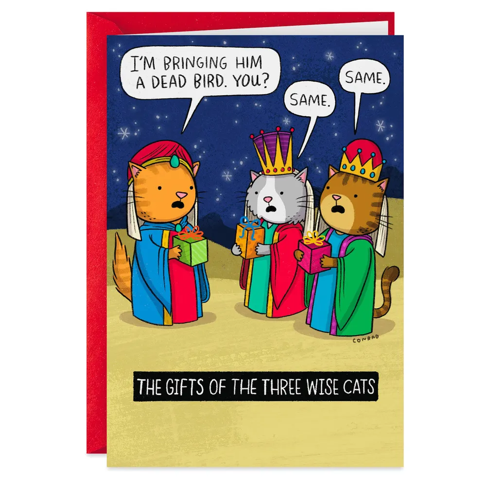 The Three Wise Cats Funny Christmas Card for only USD 3.49 | Hallmark