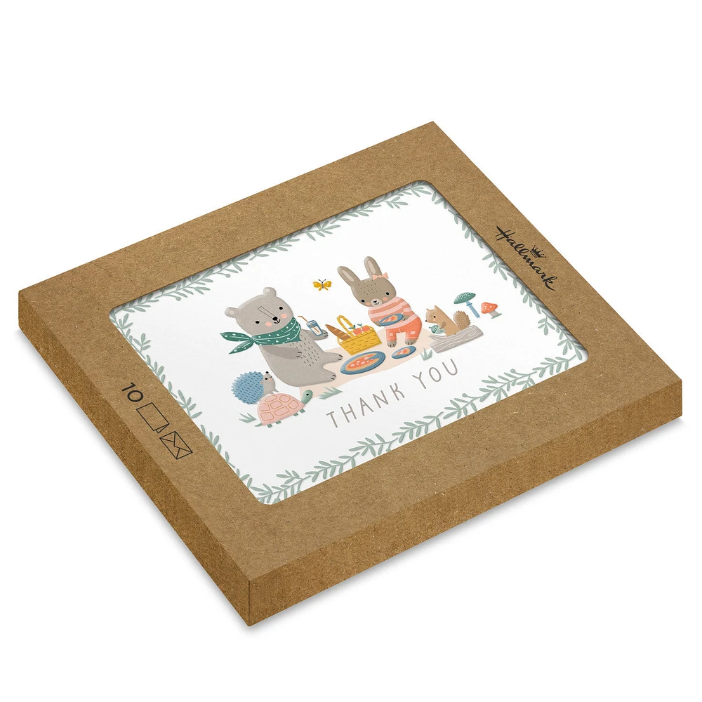 Bear and Bunny Picnic Blank Baby Thank You Notes, Pack of 10 for only USD 6.99 | Hallmark