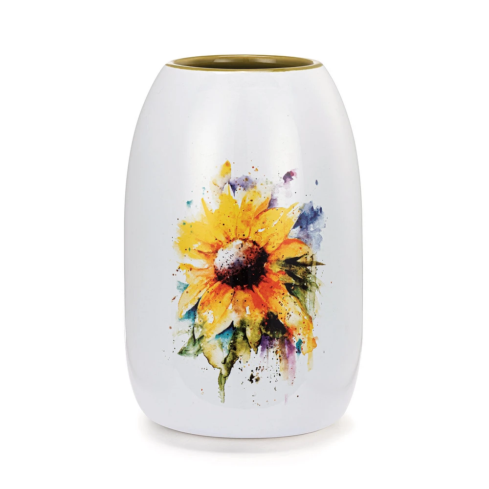 Demdaco Sunflower Vase, 7" for only USD 25.99 | Hallmark