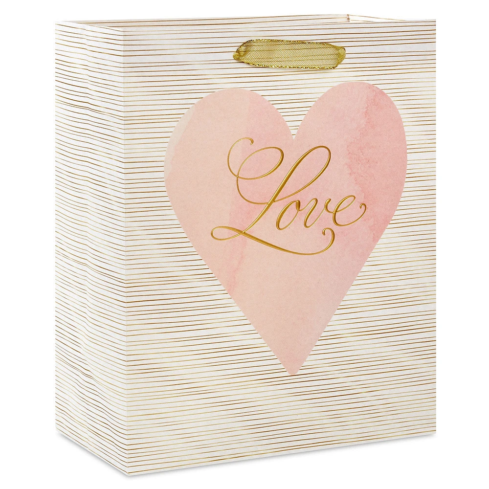 9.6" Love Lettering on Pink Medium Gift Bag for only USD 3.99 | Hallmark