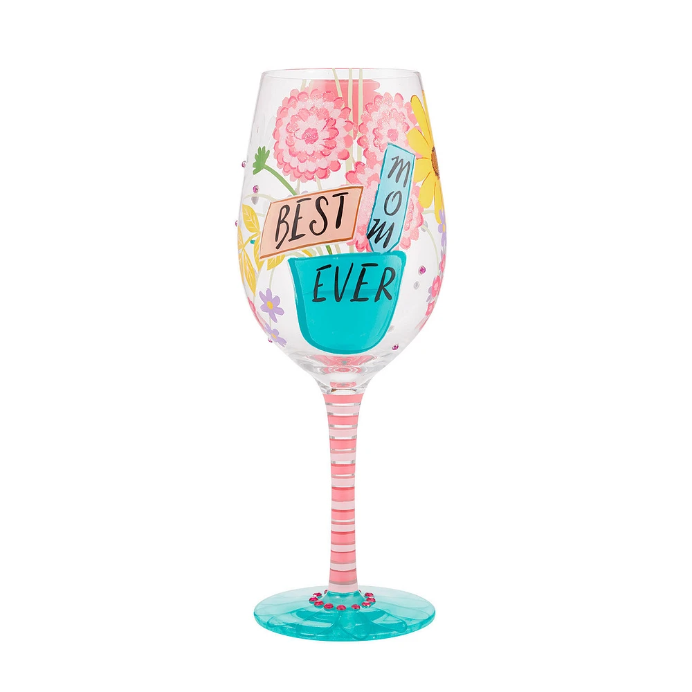 Lolita Best Mom Ever Handpainted Wine Glass, 15 oz. for only USD 34.99 | Hallmark