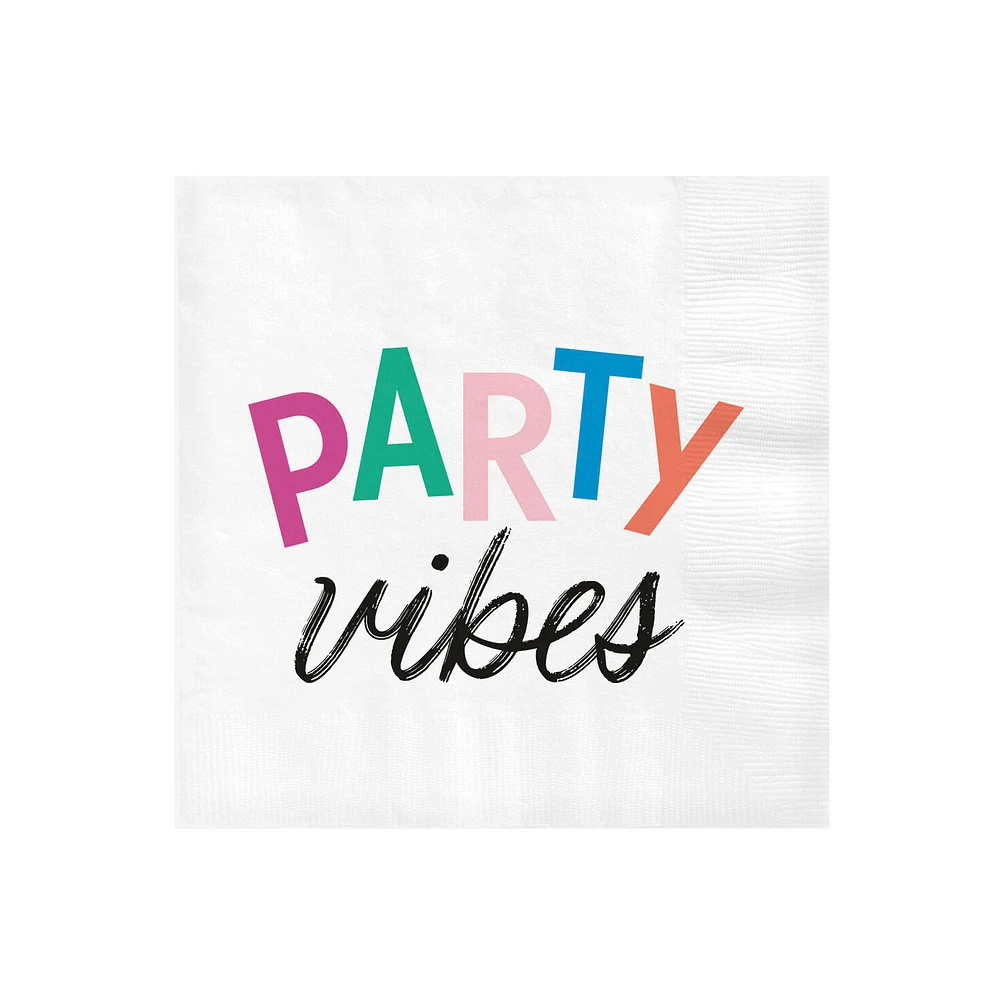 White "Party Vibes" Cocktail Napkins, Set of 16 for only USD 4.49 | Hallmark