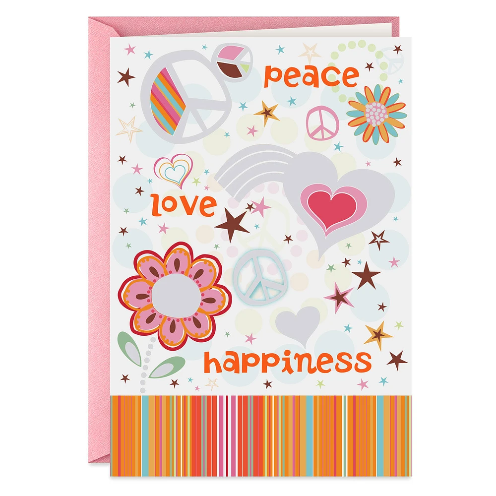 Peace, Love and Happiness Birthday Card for only USD 2.99 | Hallmark