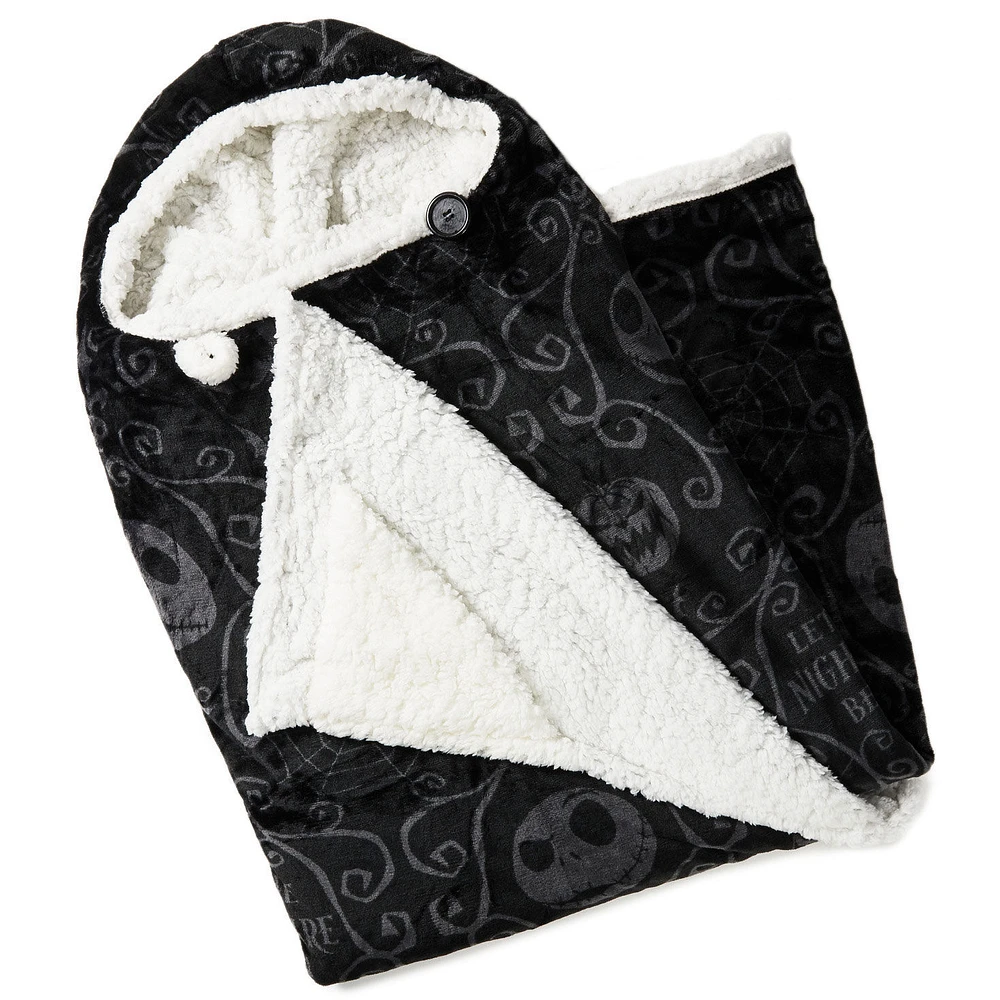 Disney Tim Burton's The Nightmare Before Christmas Jack Skellington Hooded Blanket for only USD 55.99 | Hallmark