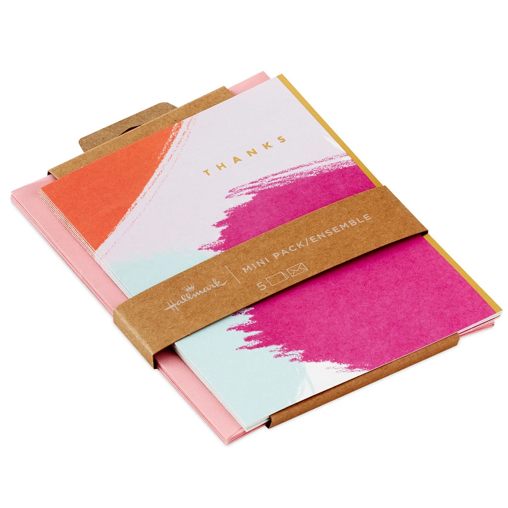 Bright Brushstrokes Blank Thank-You Notes Mini Pack, Set of 5 for only USD 5.00 | Hallmark
