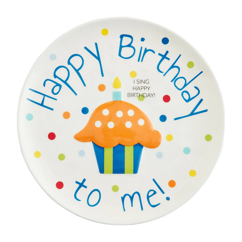 Mud Pie Musical Orange Cupcake Birthday Plate, 8" for only USD 20.00 | Hallmark