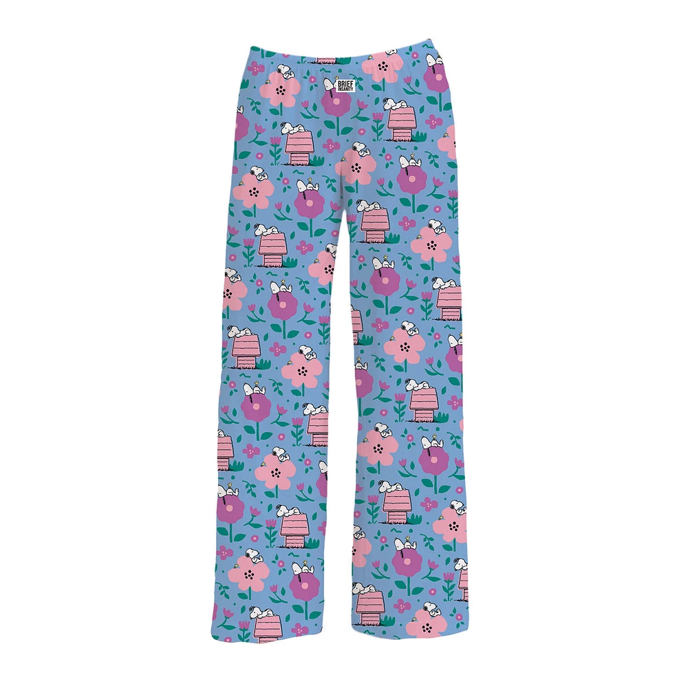 Brief Insanity Snoopy and Spring Flowers Blue Lounge Pants for only USD 29.99 | Hallmark