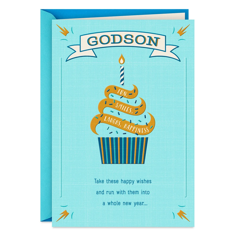 Happy Wishes for a Whole New Year Birthday Card for Godson for only USD 2.99 | Hallmark