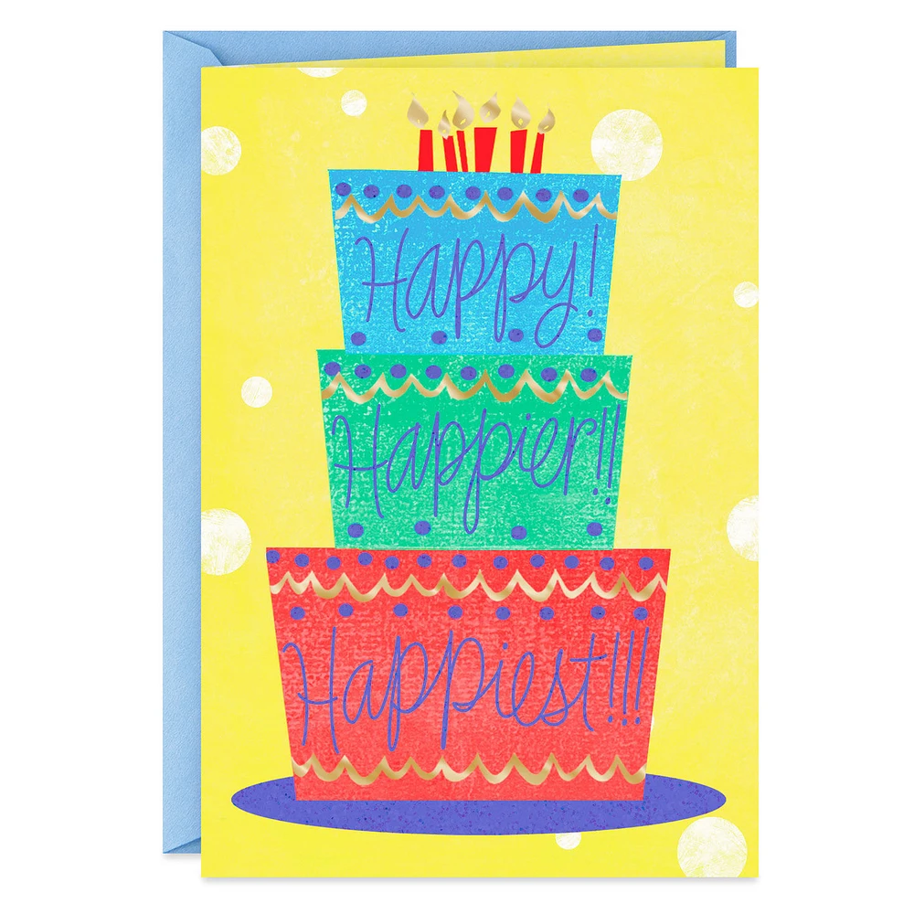 Happy, Happier, Happiest Birthday Card for only USD 2.50 | Hallmark