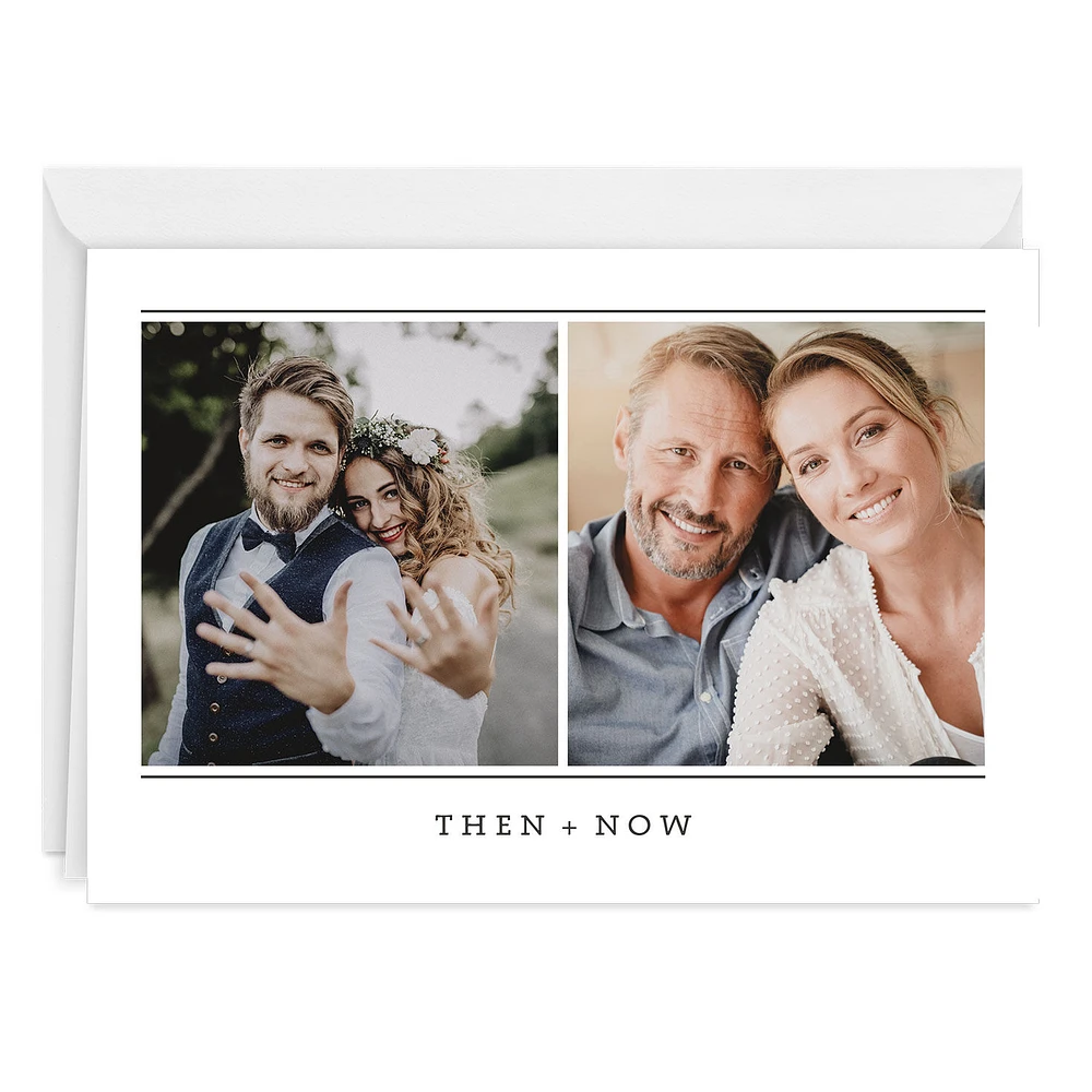 Personalized Black Lines on White Photo Card for only USD 4.99 | Hallmark