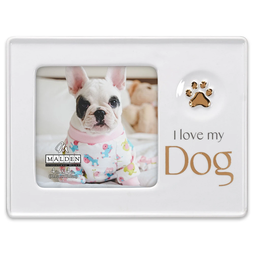 I Love My Dog Ceramic Picture Frame, 4x4 for only USD 15.99 | Hallmark