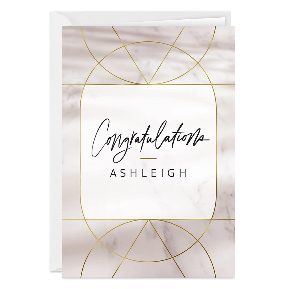 Personalized Gold Accents on Marble Card for only USD 4.99 | Hallmark