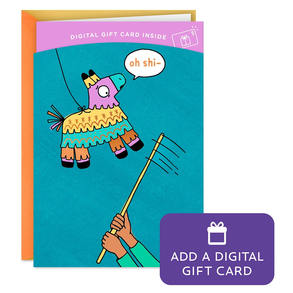 Hope it's a Big Hit Cussing Piñata Gift Card Greeting Funny Birthday Card for only USD 4.99 | Hallmark