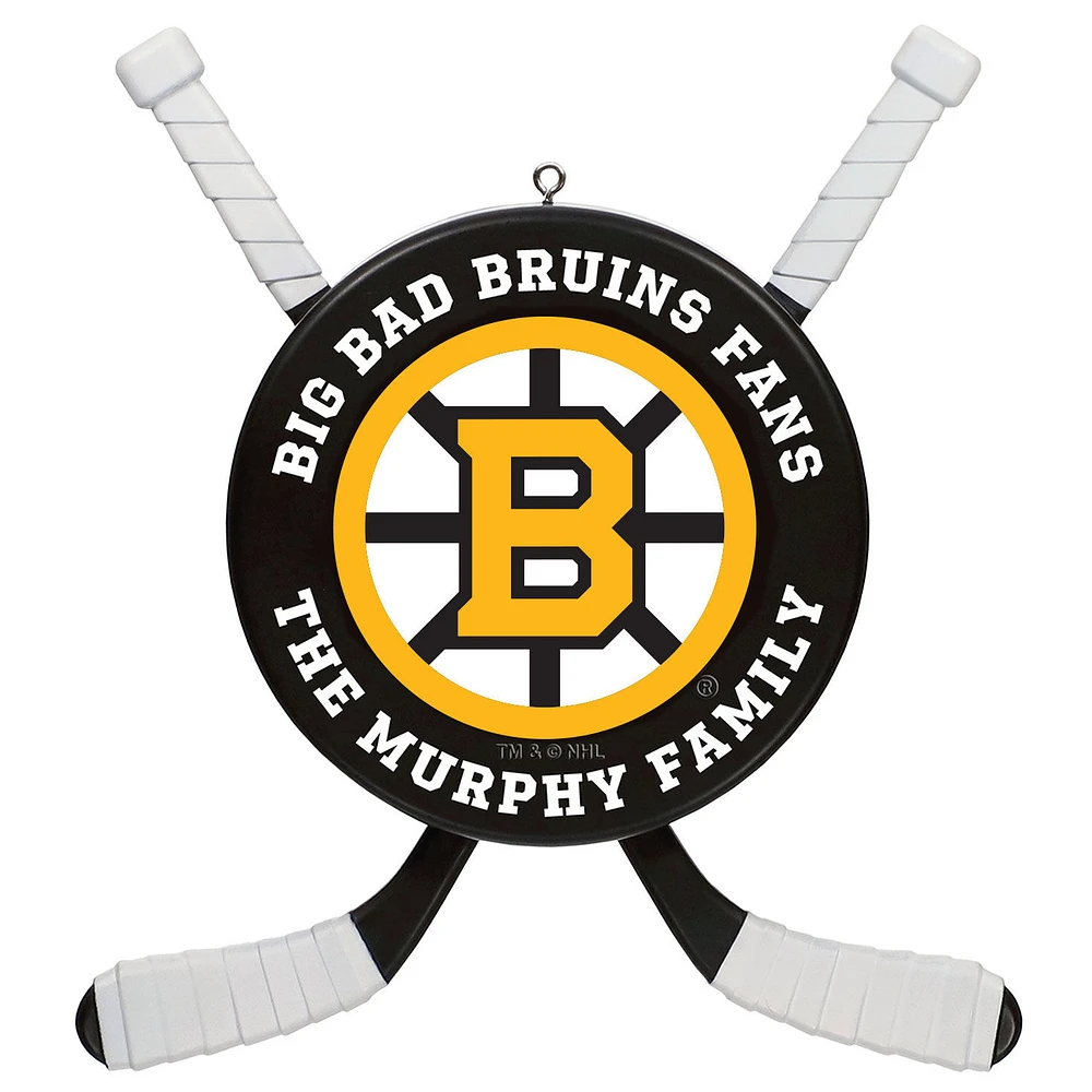 NHL Boston Bruins® Hockey Personalized Ornament