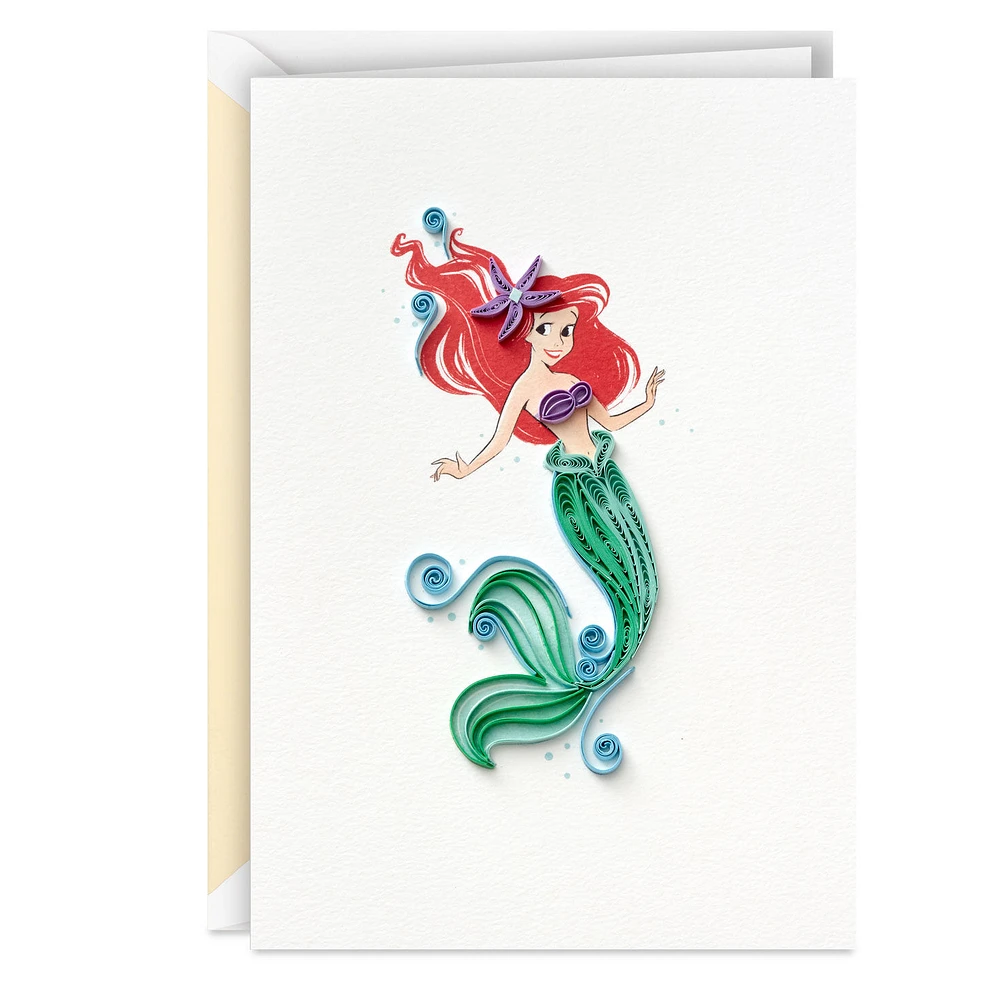 Disney The Little Mermaid A Dream Come True Quilled Paper Handmade Card for only USD 13.59 | Hallmark
