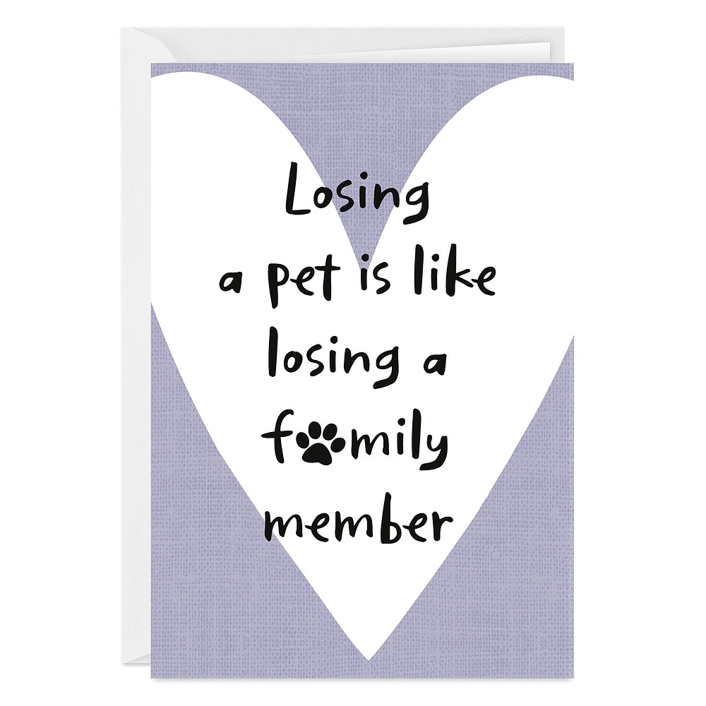 Like Losing a Family Member Custom Pet Sympathy Card for only USD 4.99 | Hallmark