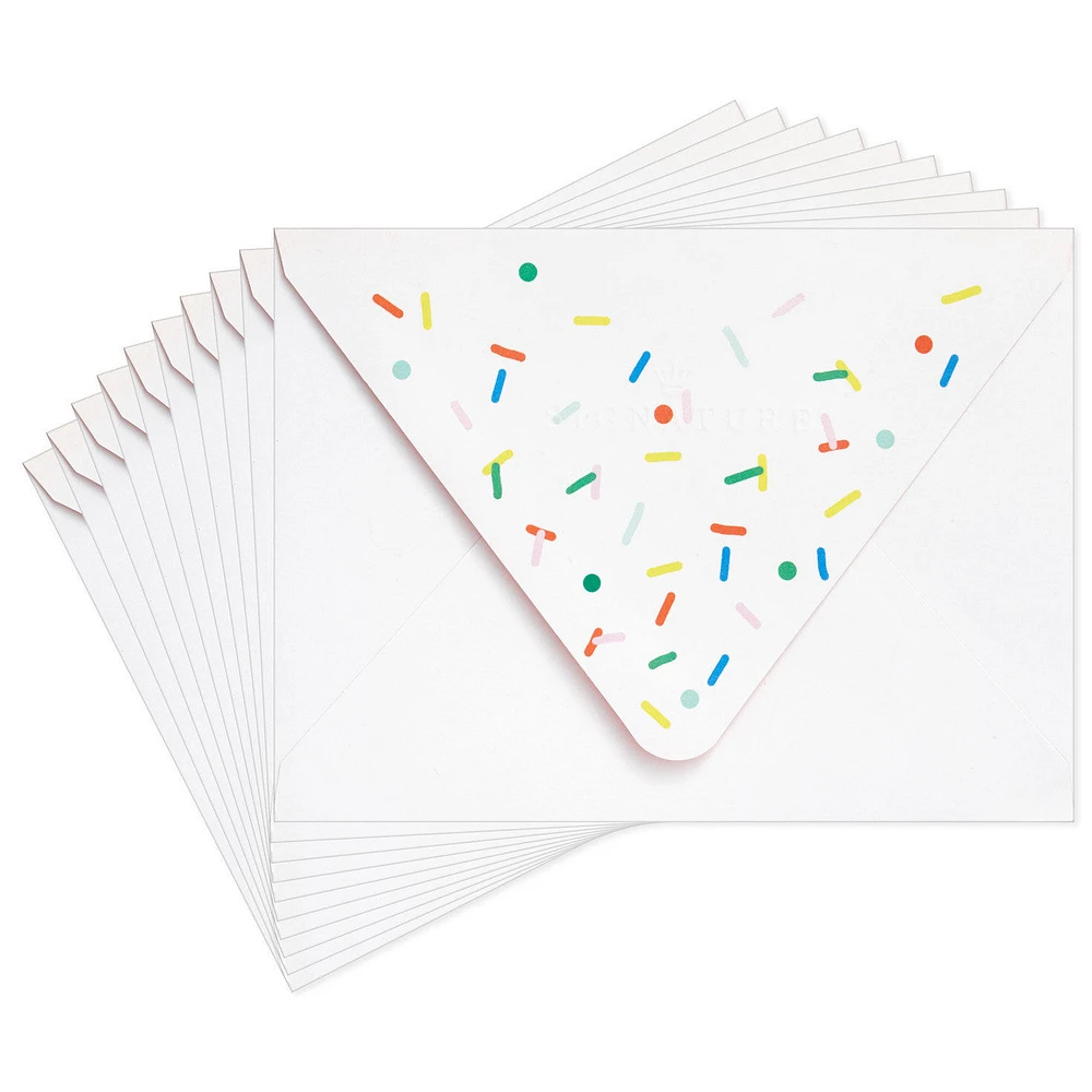 Confetti on White Designed Envelopes, Pack of 10 for only USD 5.00 | Hallmark