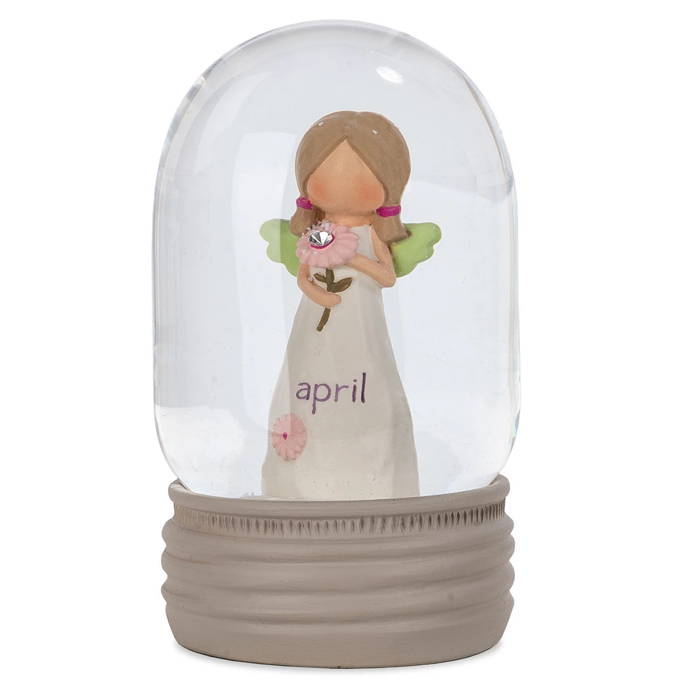 Blossom Bucket April Birthstone Angel Snow Globe, 4.2" for only USD 22.99 | Hallmark