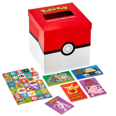 Pokémon Kids Classroom Valentines Set With Cards, Stickers and Mailbox for only USD 9.99 | Hallmark
