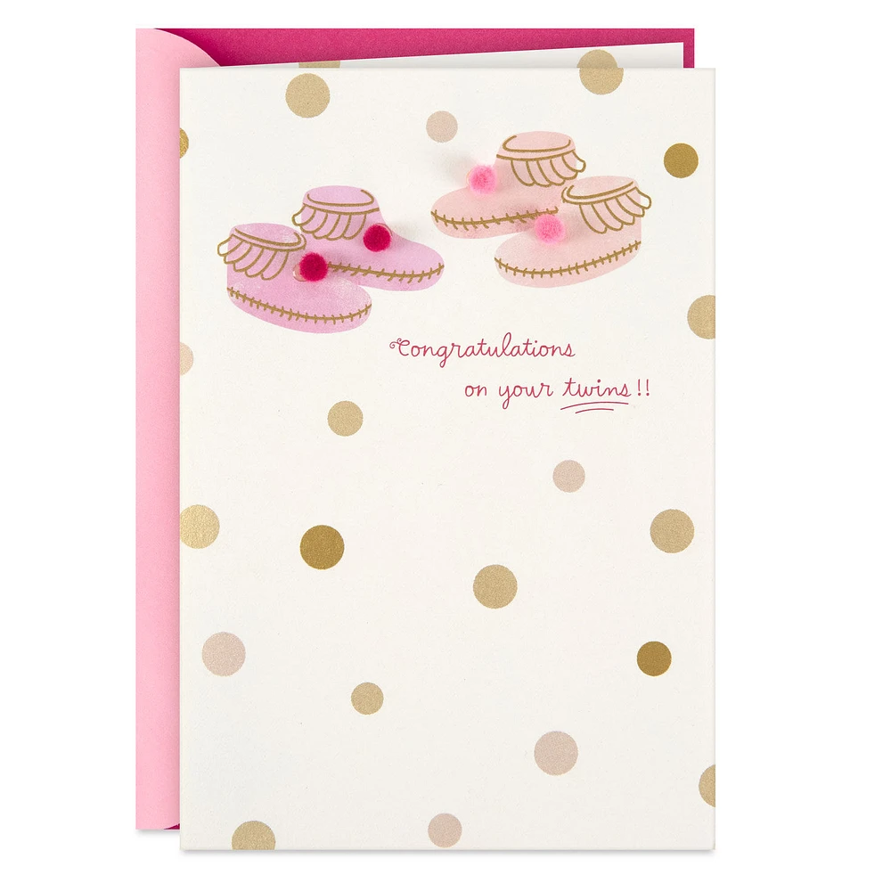 Twice the Happiness and Love New Baby Girl Card for Twin Daughters for only USD 4.59 | Hallmark